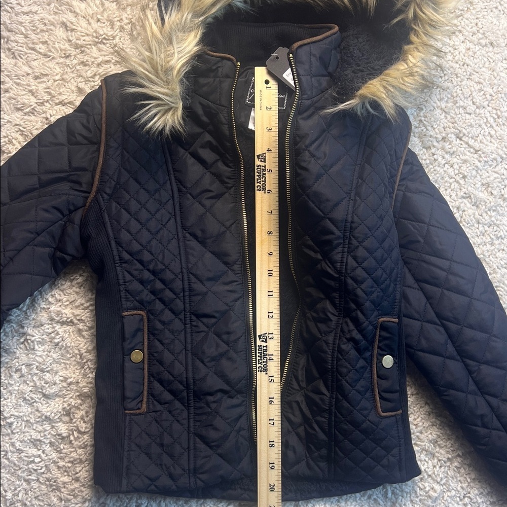 GIRLS COAT BY CUTIES FASHION BLACK NWT SIZED AS 10 **SEE DESCRIPTION** - Picture 10 of 12